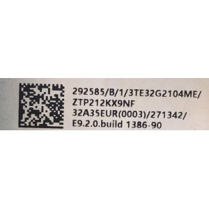 MAIN FUENTE  PARA SMART TV HISENSE LCD ROKU HD / NUMERO DE PARTE 292585 / RSAG7.820.10093/ROH / 3TE32G2104ME / ZTP212KX9NF / 271342 / PANEL BOEI320WX-01 / MODELO 32H4G5 / 32A35EUR(0003)